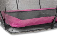 Trampolíny zemné - Trampolína s ochrannou sieťou Silhouette Ground Pink Exit Toys prízemná 244*366 cm ružová_3
