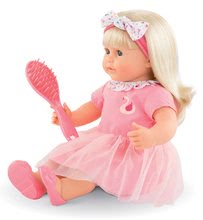 Pour bébés - Poupée Adele aux cheveux blonds Mon Grand Poupon Corolle aux yeux bleus clignants, avec une brosse, 36 cm, dès 3 ans_0