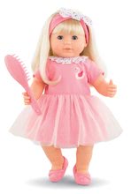Hračky pre bábätká - Bábika Adele s blond vlasmi Mon Grand Poupon Corolle 36 cm s modrými klipkajúcimi očami a hrebeňom od 3 rokov_1
