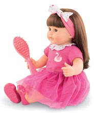 Pre bábätká -  NA PREKLAD - Muñeca Alice con cabello castaño Mon Grand Poupon Corolle 36 cm con ojos marrones parpadeantes y una raya desde los 3 años_0