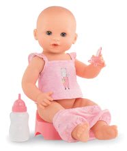 Igrače dojenčki od 24. meseca - Punčka Emma pije lula in se kopa Mon Grand Poupon Corolle 36 cm z modrimi mežikajočimi očki in 3 dodatki od 24 mes_0