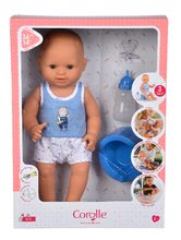 Igrače dojenčki od 24. meseca - Dojenček Paul pije lula in se kopa Mon Grand Poupon Corolle 36 cm z rjavimi mežikajočimi očkami in 3 dodatki od 24 mes_12