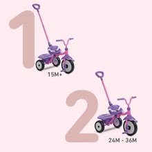 Triciclete de la 15 luni - Tricicletă pliabilă Folding Fun Trike 2în1 Pink smarTrike roz cu centură de siguranță de la 15 luni_3