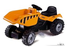 Produse vechi - Tractor Dumper Smoby galben cu cască și platformă înclinată_0