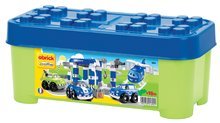 Abrick építőkockák - Építőjáték Rendőrautók Abrick Écoiffier garázzsal dobozban kék 18 hó-tól_0