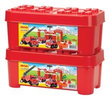Cuburi de construit Abrick - Joc de construit Abrick Maşini de pompieri Écoiffier cu garaj în cutie de la 18 luni_1