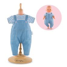 Ubranka dla lalek - Ubranie Paskowana koszulka T i Overall Mon Grand Poupon Corolle dla lalki o wzroście 36 cm od 24 miesięcy_0