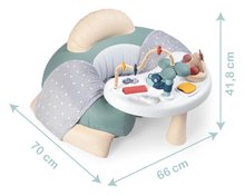 Detské sedačky - Sedátko s didaktickým stolom Cosy Seat Little Smoby s textilným poťahom a funkciami na vývoj motoriky od 6 mes_3