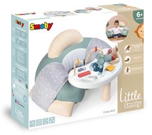 Detské sedačky - Sedátko s didaktickým stolom Cosy Seat Little Smoby s textilným poťahom a funkciami na vývoj motoriky od 6 mes_9