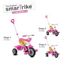 Triciclete de la 10 luni - Tricicletă Play 3 în 1 smarTrike cu cadru protector roz-galben de la 10 luni_0