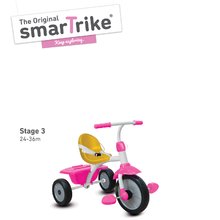 Triciclete de la 10 luni - Tricicletă Play 3 în 1 smarTrike cu cadru protector roz-galben de la 10 luni_2