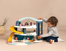 Interaktivni glazbeni stolovi - Set didaktický stolík Activity Table Little Smoby a garáž 3-poschodová s výťahom a kufrík na náradie s autíčkami SM140303-6_9