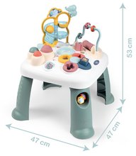 Interaktívne hudobné stoly - Set didaktický stolík Activity Table Little a kuchynka pre najmenších Smoby s kockami a riadom_12