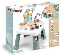 Interaktivni glazbeni stolovi - Set didaktický stolík Activity Table Little Smoby a modré odrážadlo so zvukmi a vodiacou tyčou s ohrádkou SM140303-18_19