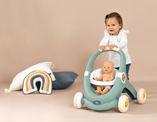 Otroški sprehajalčki - Didaktični sprehajalček in voziček Trotty Walker 3in1 Little Smoby s snemljivo ploščo in funkcijami za razvoj motorike od 12 mes_0