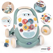 Járássegítők - Szett készségfejlesztő járássegítő és babakocsi Trotty Walker 3in1 Little és Activity Table asztalka Smoby összeilleszthető félkör tubusokkal_1