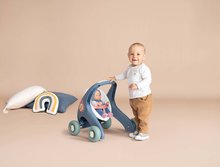 Járássegítők - Készségfejlesztő járássegítő és babakocsi Baby Walker 3in1 + Baby Doll Little Smoby 30 cm játékbabával és fékezhető 12 hó-tól_2