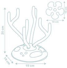 Dezvoltarea abilităților motorii - Puzzle didactic lumea subacvatică Coral Little Smoby 8 bucăți în formă de broască țestoasă, caracatiță și flori de la 12 luni_4