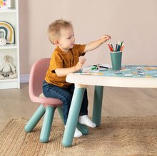 Otroško vrtno pohištvo - Stolček za otroke Chair Pink Little Smoby rožnati z UV filtrom in nosilnostjo 50 kg višina sedeža 27 cm od 18 mes_0