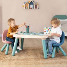 Otroško vrtno pohištvo - Stolček za otroke Chair Blue Little Smoby moder z UV filtrom in nosilnostjo 50 kg višina sedeža 27 cm od 18 mes_1