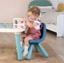 Otroško vrtno pohištvo - Stolček za otroke Chair Blue Little Smoby moder z UV filtrom in nosilnostjo 50 kg višina sedeža 27 cm od 18 mes_0