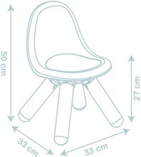 Otroško vrtno pohištvo - Stolček za otroke Chair Blue Little Smoby moder z UV filtrom in nosilnostjo 50 kg višina sedeža 27 cm od 18 mes_1