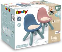 Detský záhradný nábytok - Stolička pre deti Chair Blue Little Smoby modrá s UV filtrom a nosnosťou 50 kg výška sedadla 27 cm od 18 mes_3
