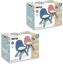 Dětský záhradní nábytek - Židle pro děti 2 kusy Chair Little Smoby modrá a růžová s UV filtrem a nosností 50 kg výška sedáku 27 cm od 18 měsíců_2