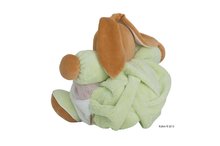 Hračky pre bábätká - Plyšový zajačik Plume-Patchwork Green Rabbit Kaloo s hrkálkou 30 cm v darčekovom balení pre najmenších zelený_0