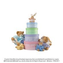 Ursuleți de pluș - Ursuleț de pluș cu zornăitor Plume-Patchwork ursuleț Kaloo de 30 cm în cutie de cadou albastru_3