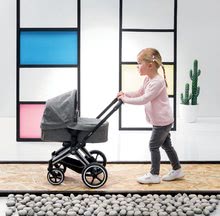 Cărucioare de la 18 luni - Cărucior combinație triplă Cybex Landau 3în1 Priam Corolle pliabil cu roata din față multifuncțională pentru păpușa de 42 cm_0