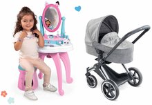 Set Kinderwagen und Kosmetiktisch Cybex Landau 3in1 Priam Corolle mit einem drehbaren Spiegel und dem Stuhl Gabby