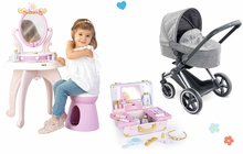 Set Kinderwagen und Kosmetikköfferchen Cybex Landau 3in1 Priam Corolle und ein Kosmetiktisch mit Stuhl Prinzessin
