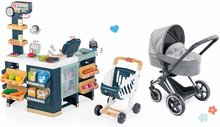 Set Kinderwagen und Kühlschrankköfferchen Cybex Landau 3in1 Priam Corolle mit einem elektronischen Scanner, einer Kasse und einer Waage
