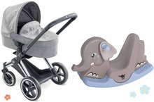 Set cărucior combinație triplă cu leagăn Cybex Landau 3în1 Priam Corolle pliabil cu roți frontale multifuncționale