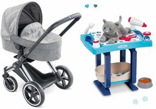 Set cărcuior și colț de supraveghere Cybex Landau 3în1 Priam Corolle cu o pisicuță de pluș cu un culcuș și 9 accesorii