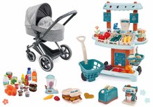 Set cărucior și stand Bio Cybex Landau 3în1 Priam Corolle cu cărucior și un set de electrocasnice de bucătărie cu alimente