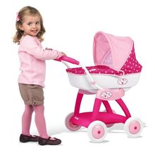 Vozički za punčke in dojenčke kompleti - Komplet voziček Hello Kitty Smoby za dojenčka globok (55 cm ročaj), kuhinja Máša in dojenček Baby Nurse z oblekicami od 18 mes_3