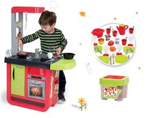Kuhinje za otroke kompleti - Komplet kuhinja Cherry Special Smoby z zvoki in jedilni set v škatli_13