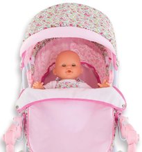 Kinderwagen für Puppe ab 18 Monaten - Kinderwagen mit Wickeltasche Carriage Floral Corolle zusammenklappbar für 36-52 cm Puppe, höhenverstellbar_2