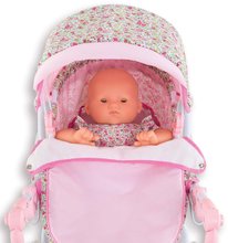 Vozički od 18. meseca - Globoki voziček s previjalno torbo Carriage Floral Corolle zložljiv za 36-52 cm dojenčka nastavljiv po višini_4