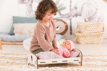 Postieľky a kolísky pre bábiky - Drevená postieľka Wooden Bed Floral Corolle pre 30-36 cm bábiku_3