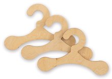 Oblačila za punčke - Garderobna omara Wooden Dressing Room Corolle za 30-36 cm dojenčka in 3 obešalniki lesena_3