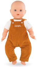 Kleidung für Puppen - Die Kleidung Velvet Overalls & T-Shirt Bords de Loire Mon Grand Poupon Corolle für eine 36 cm große Puppe ab 24 Monaten_0