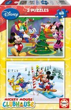 Detské puzzle do 100 dielov - Puzzle Disney Mickey a Minnie Educa 2x 48 dielov_0