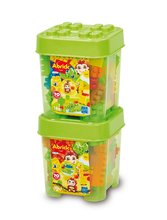 Cuburi de construit Abrick - Joc de construit cu maimuțe Abrick Barrel Écoiffier cu animale sălbatice și 70 cuburi în cutie de la 18 luni_0