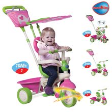 Tricikli za djecu od 10 mjeseci - Tricikl Safari Elephant Touch Steering smarTrike sa suncobranom, ružičasto-zeleni od 10 mjes_0