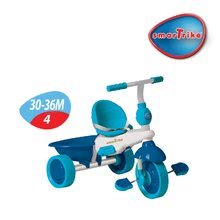 Triciclete de la 10 luni - Tricicletă Safari Monkey Touch Steering smarTrike cu parasolar albastră de la vârsta de 10 luni_3