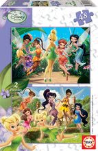 Dječje puzzle do 100 dijelova - EDUCA 14660 PUZZLE CARDBOARD Disney - Fairies 2 x 48 dielov 28*20 cm _0