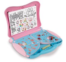 Produse vechi - Masa pentru desenat Hello Kitty Smoby cu mai multe functii si cu sabloane cu 28 de accesorii_2